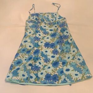Sky to Moon Blue Floral Dress. Size S